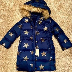Size 5 baby Gap jacket with removable faux fur trim